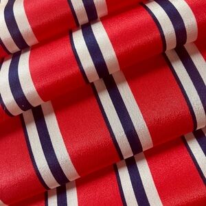 Vintage ECHO striped silk scarf. Red, white and blue